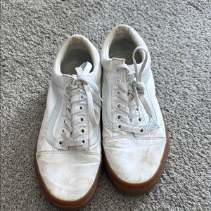 Vans White Sneakers with Gum Sole